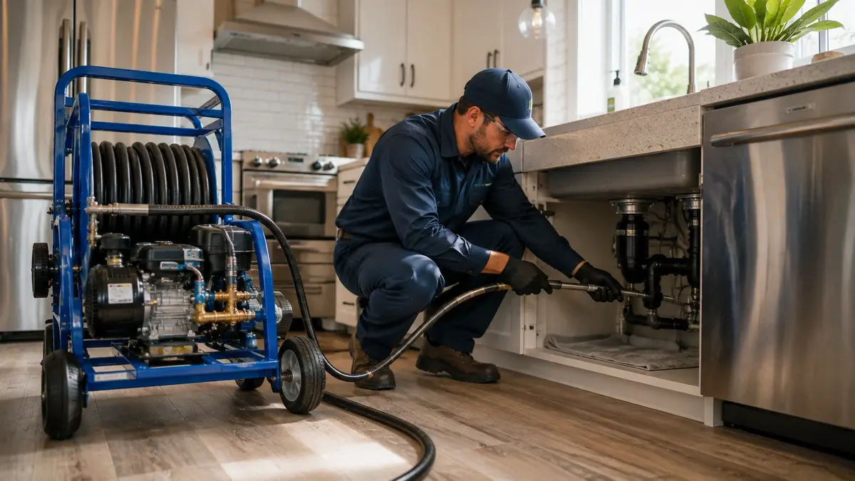 Kitchen Drain Hydro Jetting in Oceanside