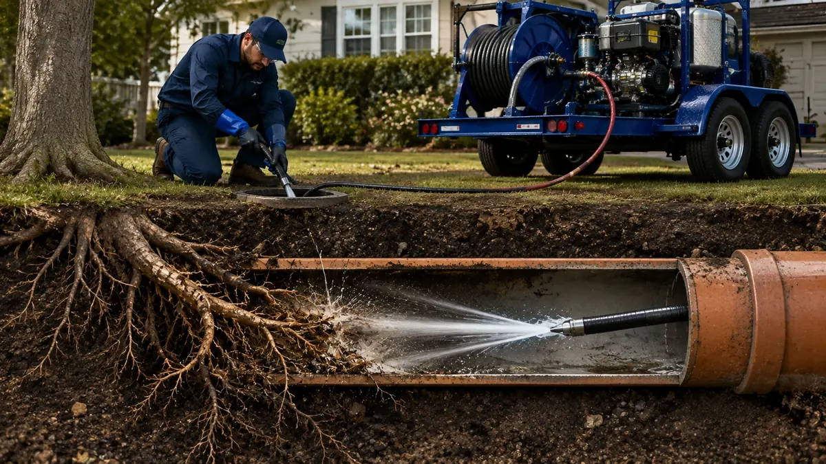 Tree Root Removal with Hydro Jetting in Oceanside